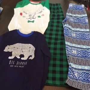 Two pair of boys pajamas